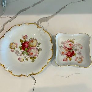 Schumann Arzberg Germany Antique Rose platter and serving bowl